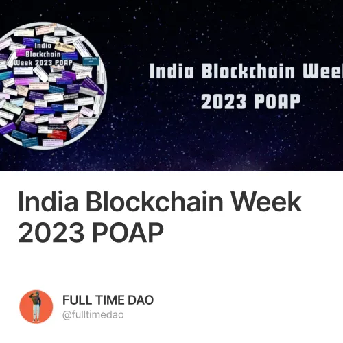 India Blockchain Week 2023 POAP