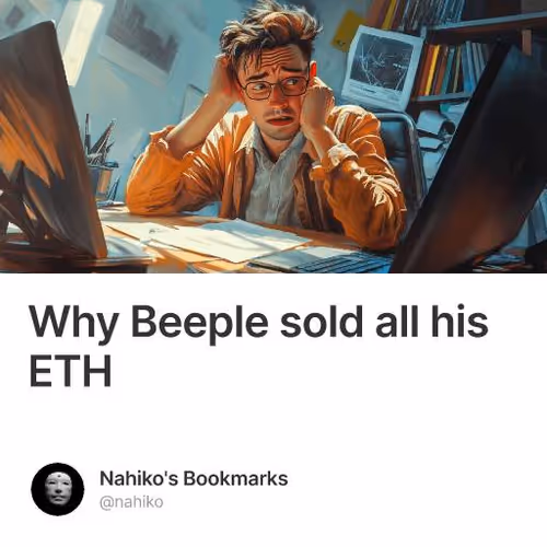 Why Beeple sold all his ETH