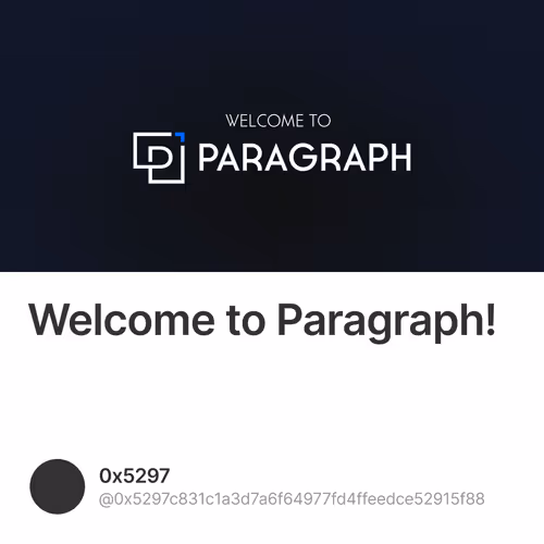 Welcome to Paragraph!