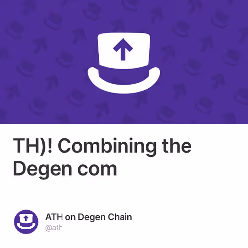 $ATH on Degen Chain 🎩↑