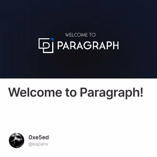 Welcome to Paragraph!