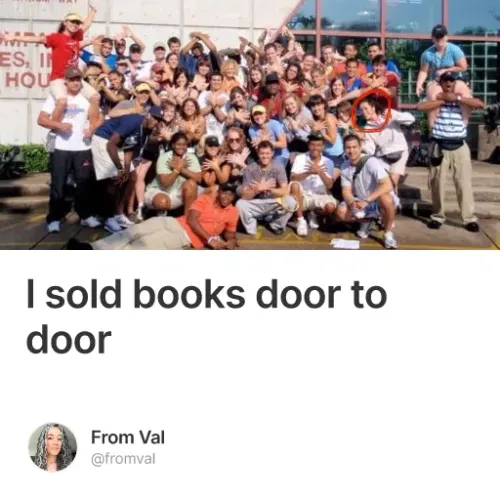 I sold books door to door
