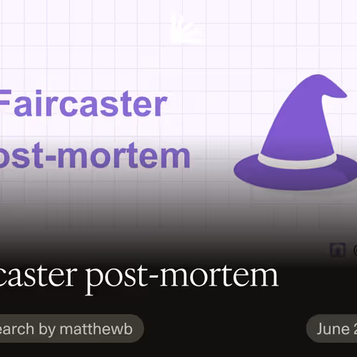 Faircaster post-mortem