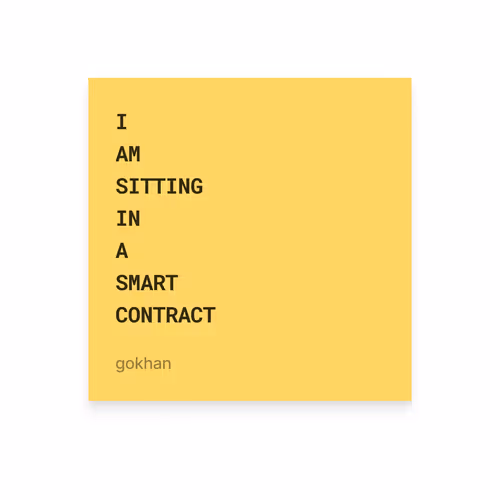 i am sitting in a smart contract