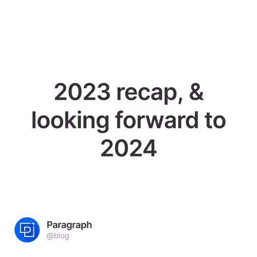 2023 recap, & looking forward to 2024