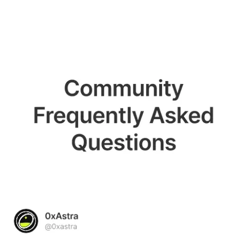 Community Frequently Asked Questions