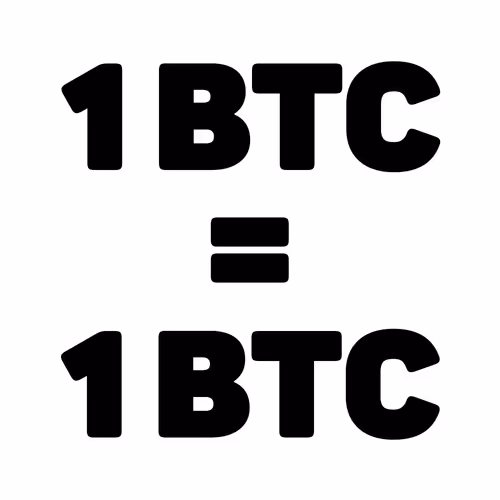 1 BTC = 1 BTC