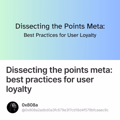 Dissecting the points meta: best practices for user loyalty