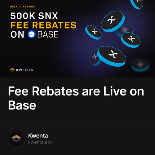 Fee Rebates are Live on Base