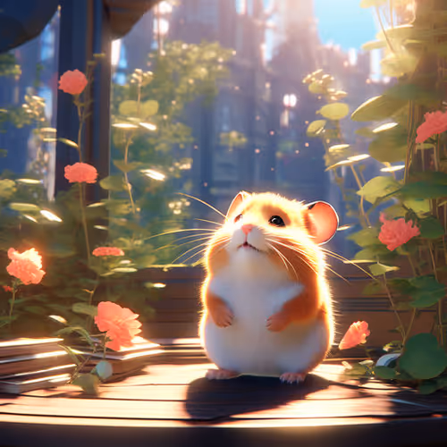 Warm sun hamster