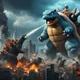 Blastoise on Base
