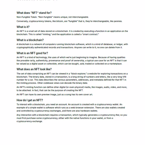 What Is An NFT?