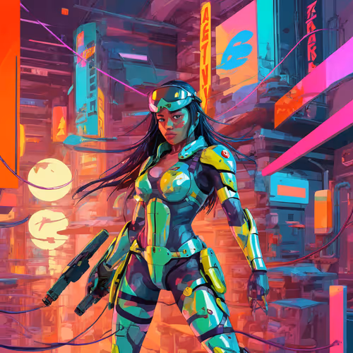 abstract beautiful fighter