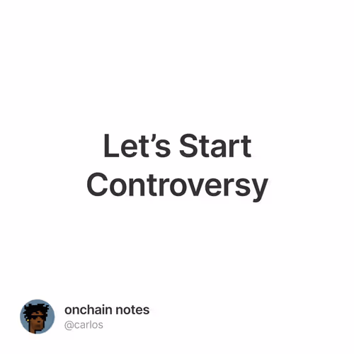 Let’s Start Controversy