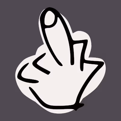 Creative middle finger