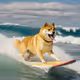 surfing shiba