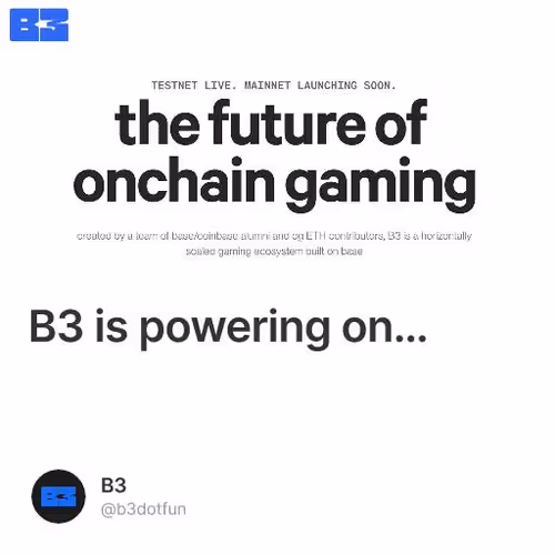 B3 is powering on…