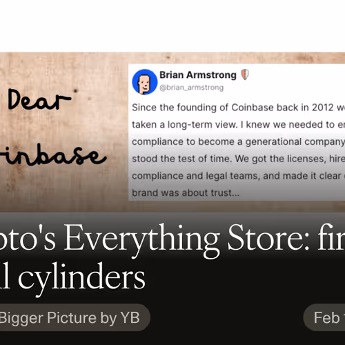 Crypto's Everything Store: firing on all cylinders