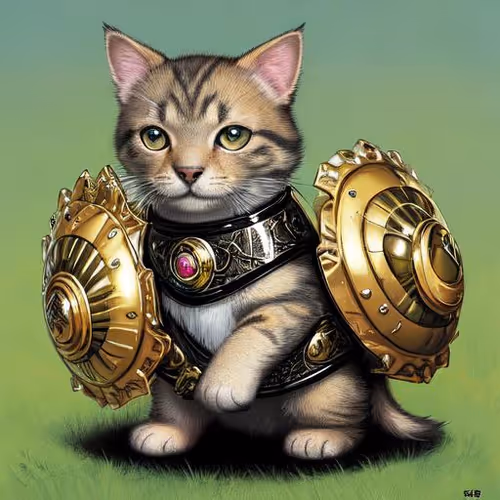 Kitty in armor