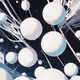 White balls master art abstract