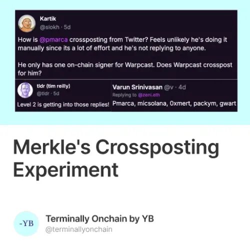 Merkle's Crossposting Experiment