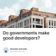 Do governments make good developers?
