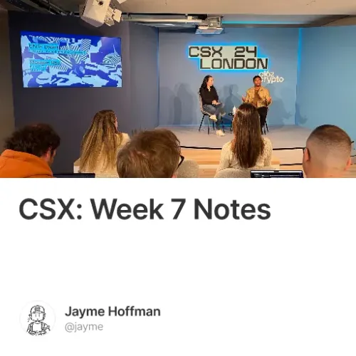 CSX: Week 7 Notes