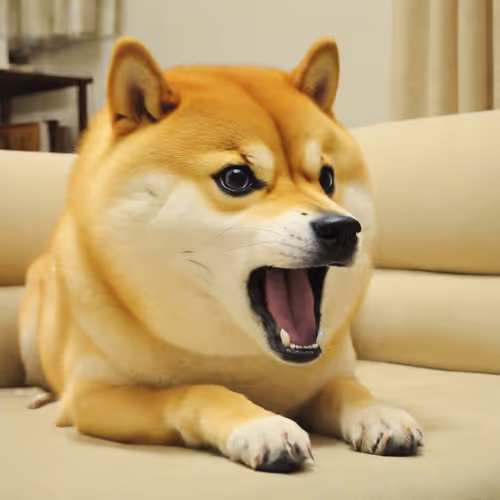 A cute doggo but angry