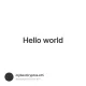 Hello world
