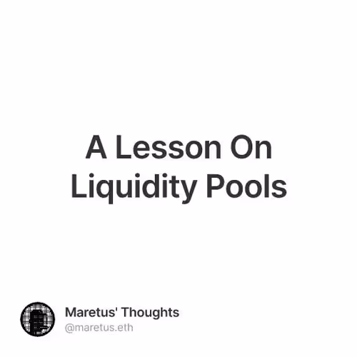 A Lesson On Liquidity Pools