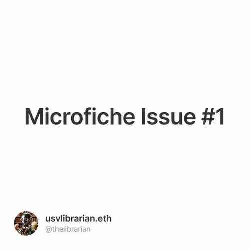 Microfiche Issue #1