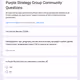 Purple Strategy Group Community Questions
