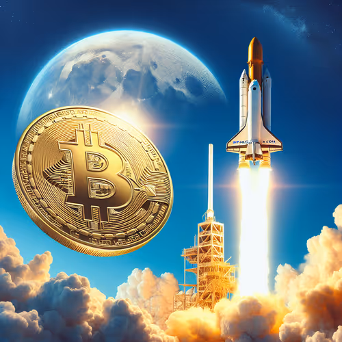 Bitcoin Flying to Moon