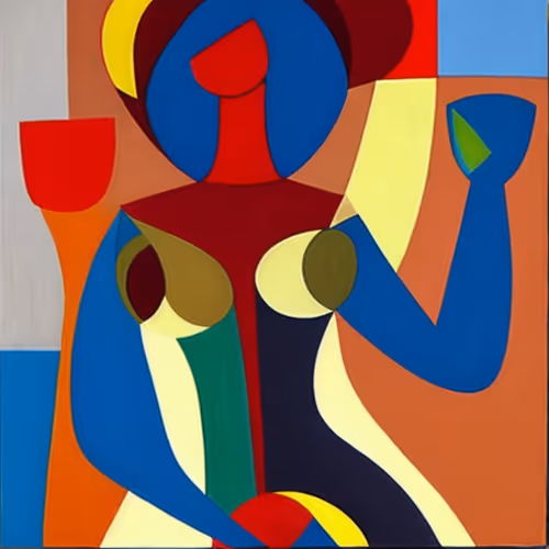 Amazigh Cubist Artwork