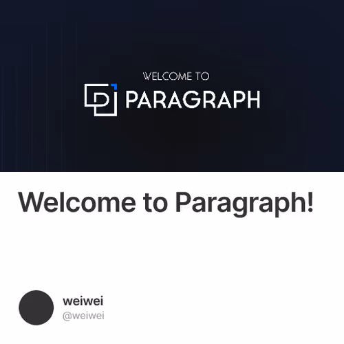 Welcome to Paragraph!