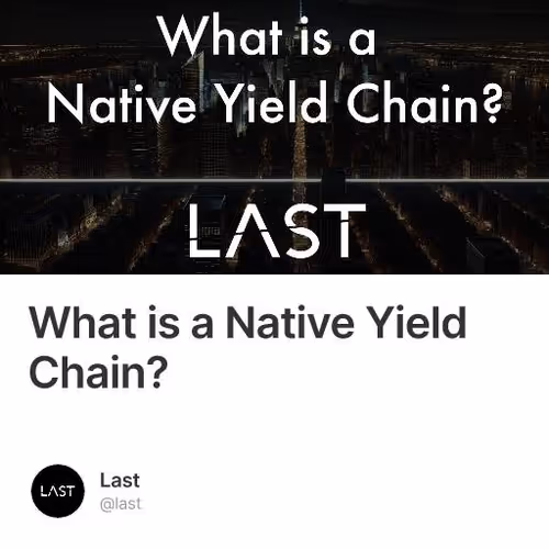 What is a Native Yield Chain?
