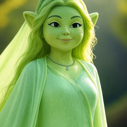 abstract Green Goddess