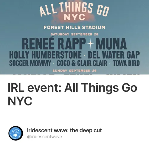 IRL event: All Things Go NYC