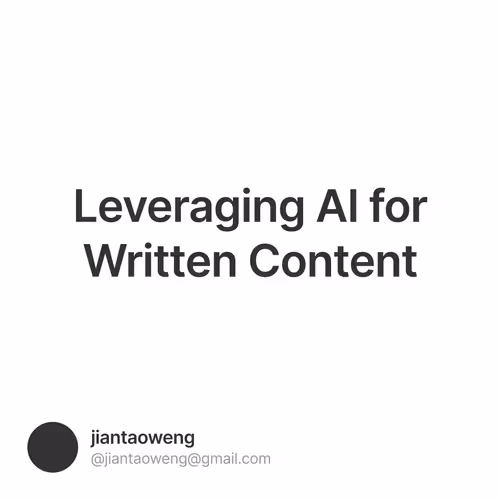 Leveraging AI for Written Content