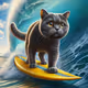 Surf cat