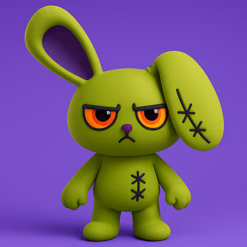 Bloody Bunny 3D Colored
