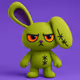 Bloody Bunny 3D Colored