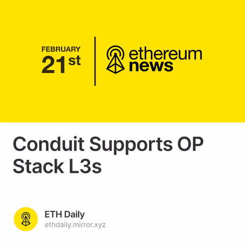 Conduit Supports OP Stack L3s
