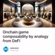 Onchain game composability by analogy from DeFi