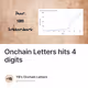 Onchain Letters hits 4 digits