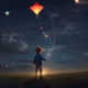 Child's Flight in the Dark Night