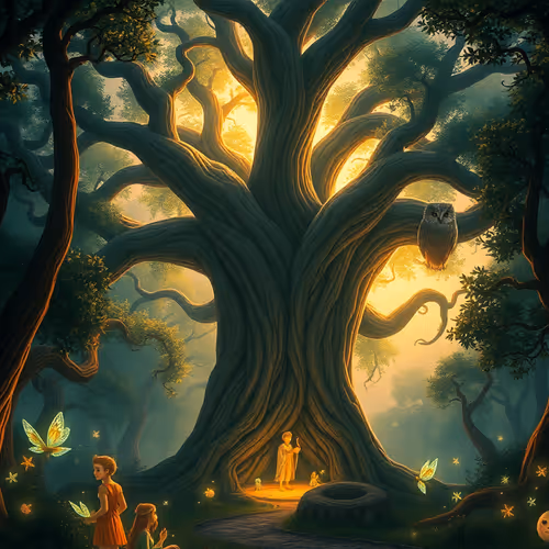 A Beautiful Forest with Mystical Creature