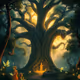 A Beautiful Forest with Mystical Creature