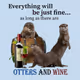 Otters drink
