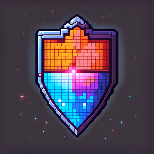 sparkle rainbow shield